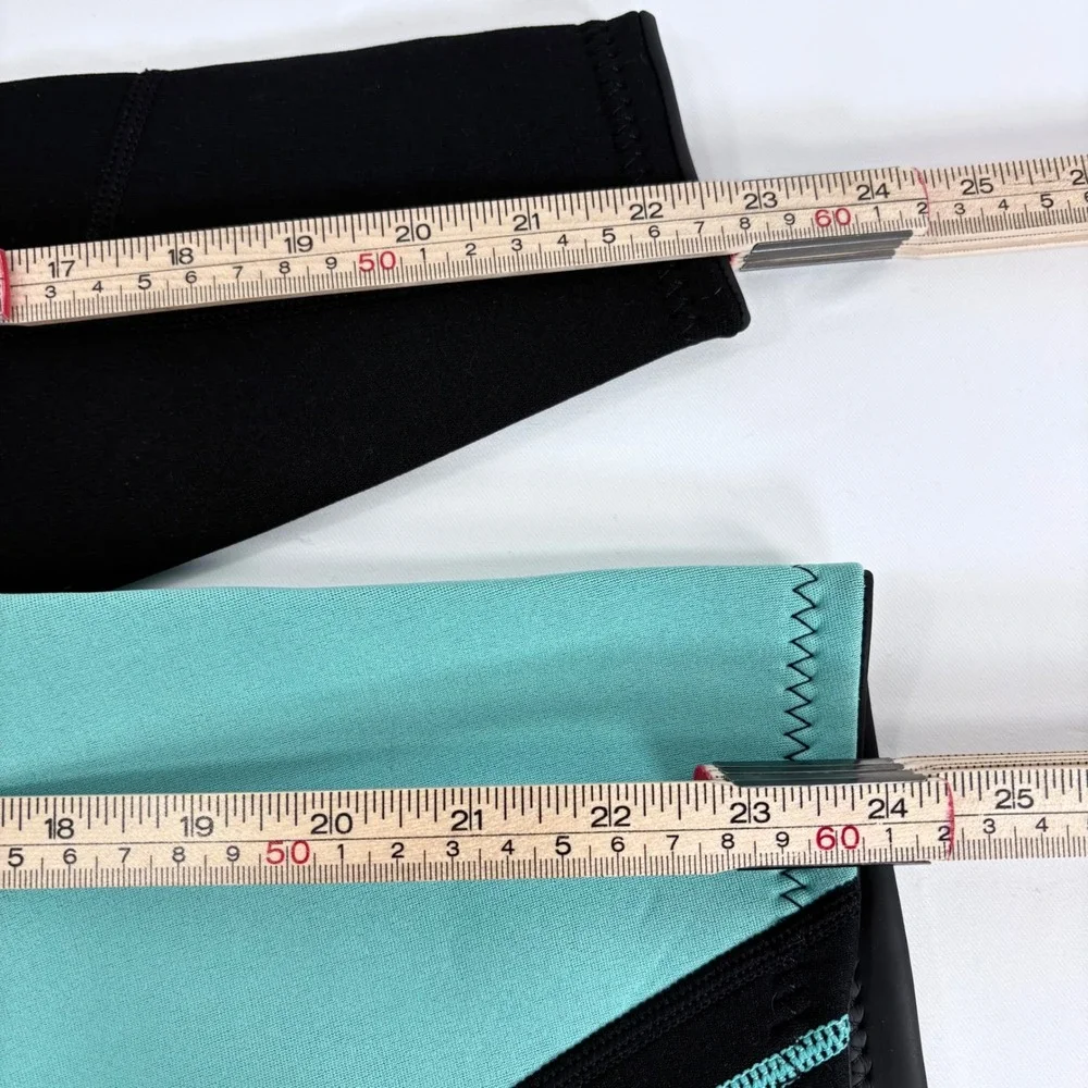 GoldFin Wetsuit Jacket Black Teal 2mm Neoprene Front Zip Long‎ Sleeve Top